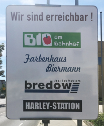Trotz Tunnel-Sperrung sind Bio am Bahnhof, Farbenhaus Biermann, Bredow Autohaus und Harley-Station weiterhin erreichbar. Trotz Tunnel-Sperrung sind Bio am Bahnhof, Farbenhaus Biermann, Bredow Autohaus und Harley-Station weiterhin erreichbar.